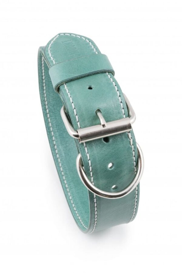 Kožený obojek zelený Uno Verdi - 15067dd7285cdb811f5d28409