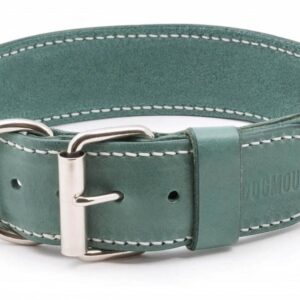 Kožený obojek zelený Uno Verdi