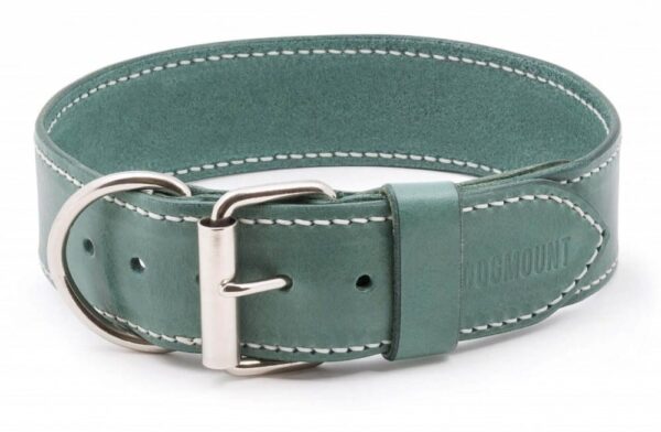 Kožený obojek zelený Uno Verdi