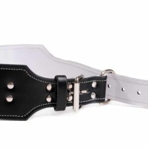 Černobílý široký obojek se zúžením