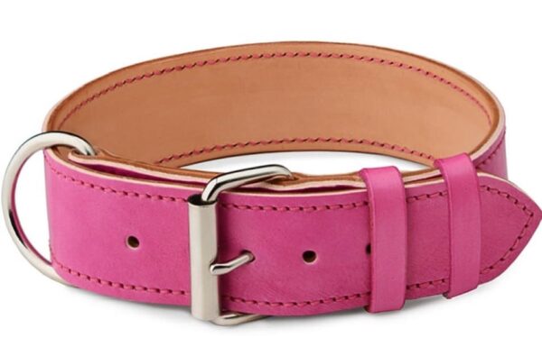 Růžový obojek Uno Rosio