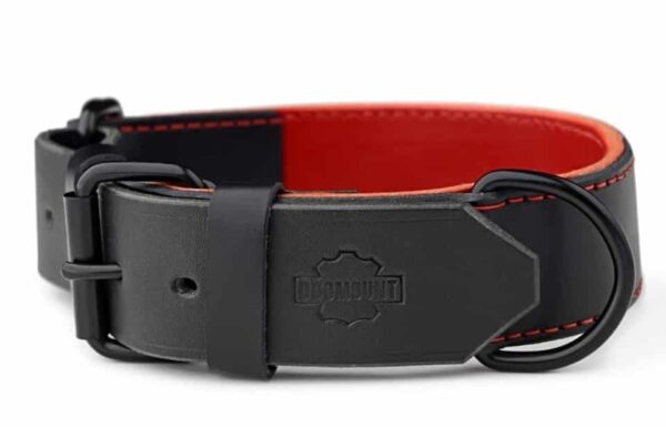 Stahovací obojek červená & černá