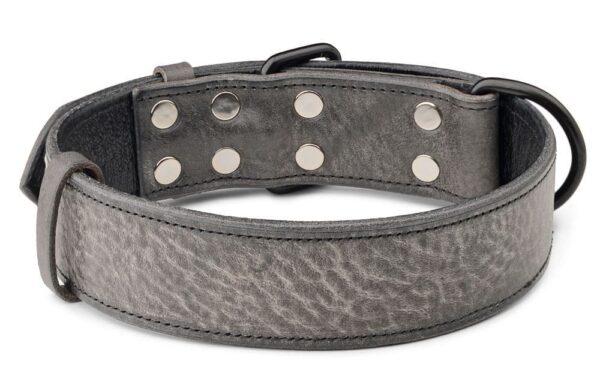 Šedý obojek prošívaný - 6885dbec400b96c9da45fbba7