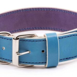 Kožený modrý obojek Uno Ciana