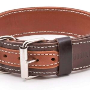 Luxusní kožený obojek Duo Maronero