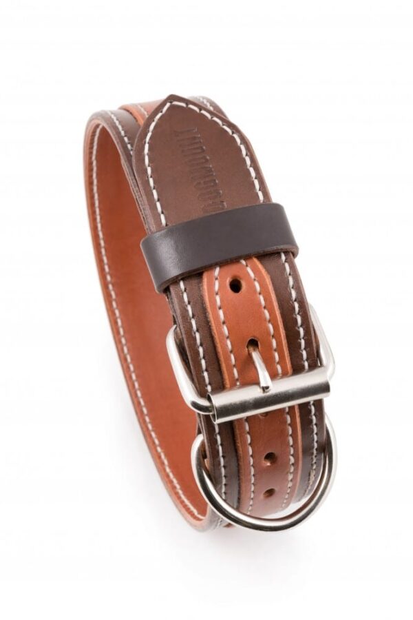 Luxusní kožený obojek Duo Maronero - 9de21506c2ca4332f41a84b6a