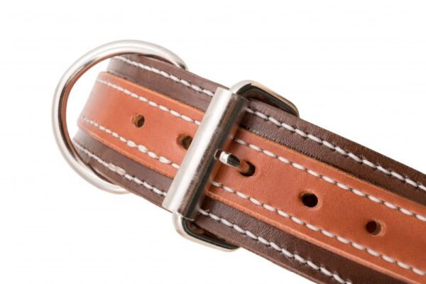 Luxusní kožený obojek Duo Maronero - aff84d9ff188da6663ba9ef88