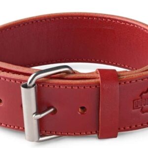 červený kožený obojek pro psa