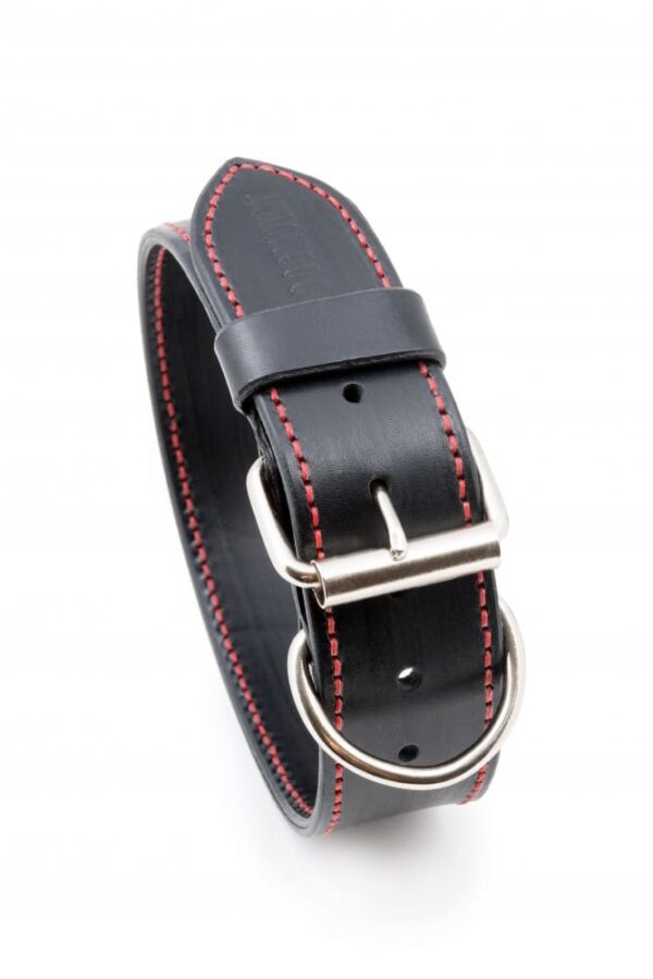 Kožený obojek černý Uno Scuro - ec9bb1a7291dba5d72d1cd57d