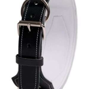 Černobílý široký obojek se zúžením