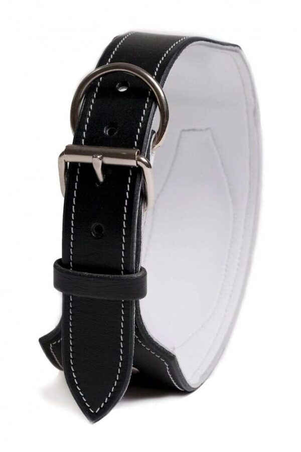 Černobílý široký obojek se zúžením