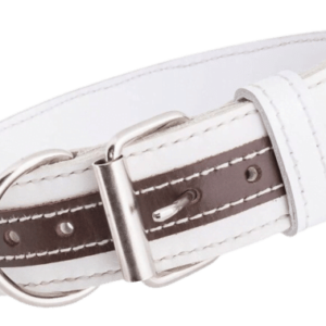 obojek pro psa bílá hnědá