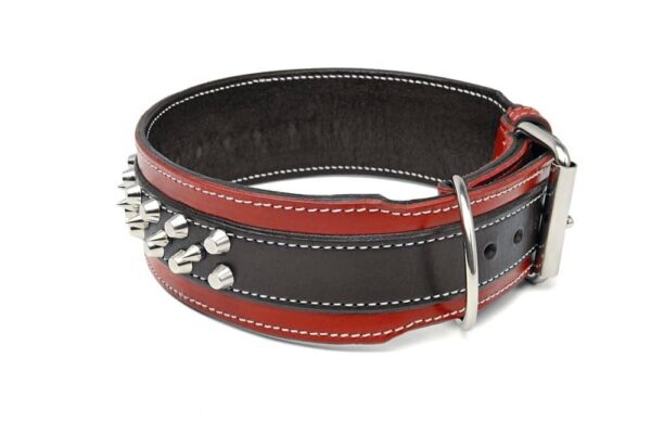 Obojek s hroty široký - fbbf4c152ae57dc9e8d4f4f0c