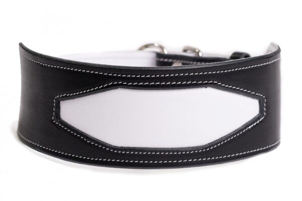 Černobílý široký obojek se zúžením - fd7bb6fcb0ca53f400c6d3389