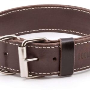 hnědý obojek pro psa