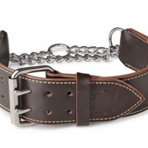 Stahovaci a martingale kožený obojek pro psa