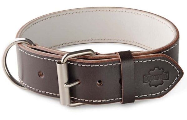 Obojek hnědý & bílý