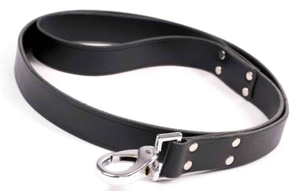 Kožené vodítko pro psy černé 1