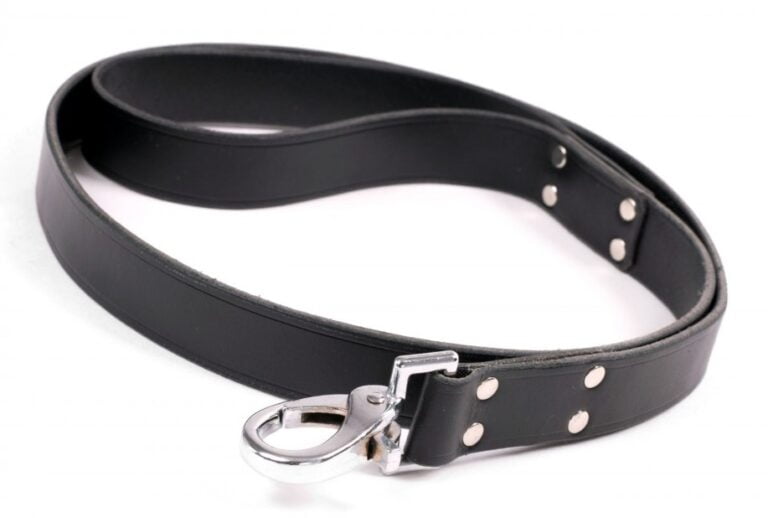 Kožené vodítko pro psy černé 1