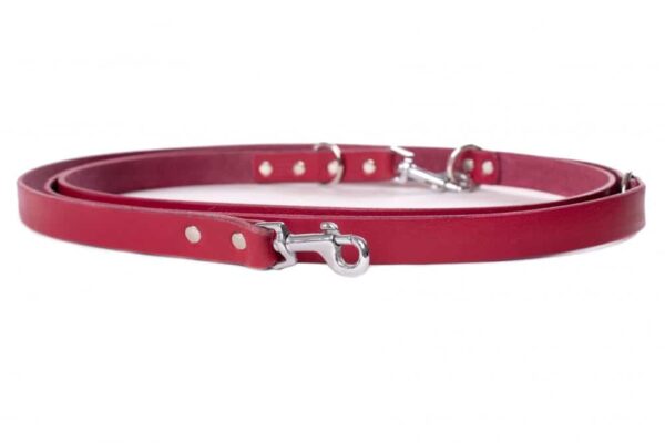 Kožené přepínací vodítko bordó - 1b9e77cc634039fe3412117c6