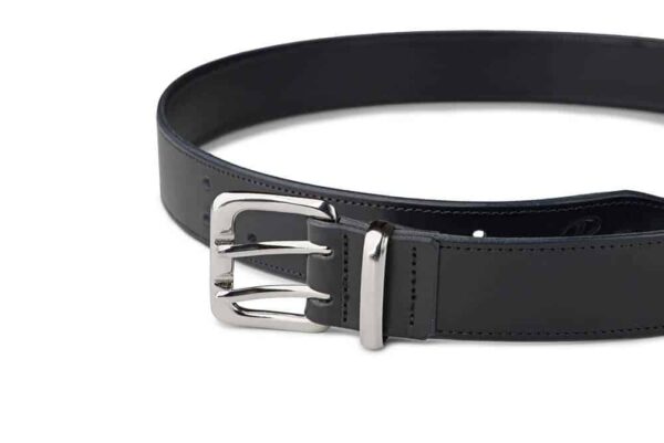 Pánský kožený opasek do kalhot s dvoutrnovou přezkou - 43a017a0f34951409e3add732