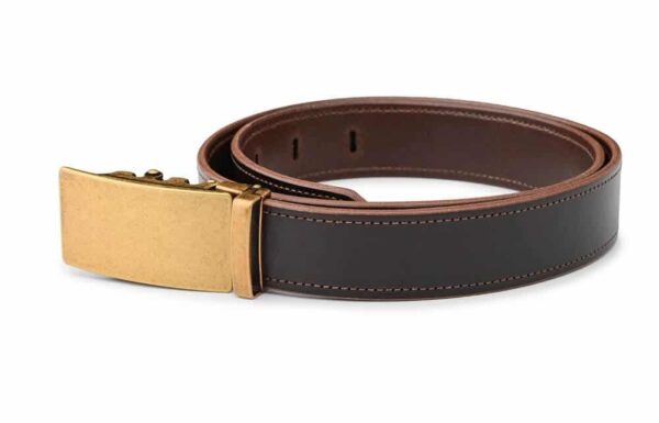 Hnědý kožený pásek - 60bb47cf511745546a163c130