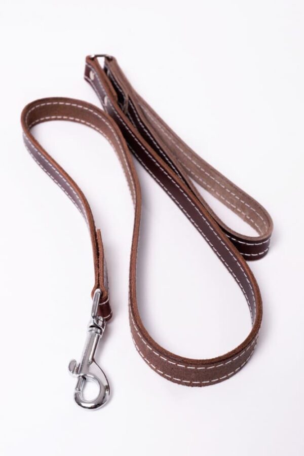Kožené vodítko pro psa hnědé - 7061f79958bf4d070224308d2