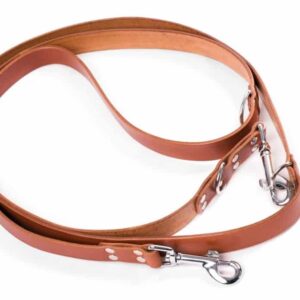vodítko Přepínací pro psy kožené nýtované