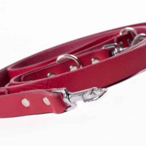 Kožené přepínací vodítko bordó