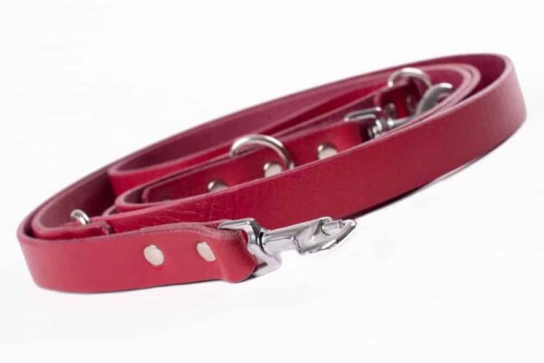 Kožené přepínací vodítko bordó