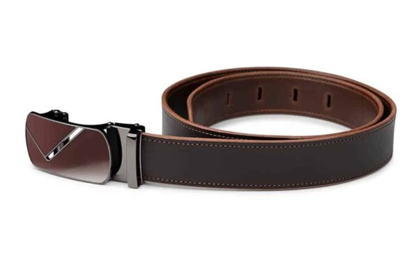 Kožený opasek hnědý - 83a04a24ed581b1fd71654820