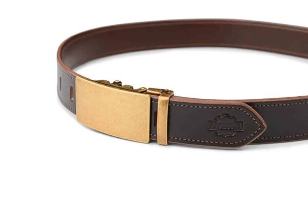 Hnědý kožený pásek - 9993c9e726cee80878424cfae