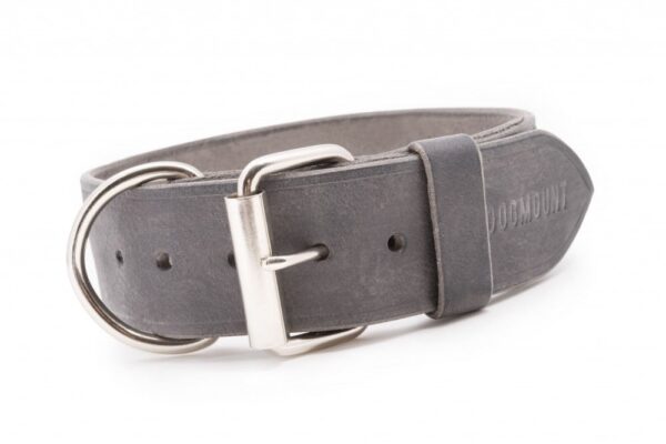 Kožený šedý obojek Extra Glauce - c11aa501b7e3f0f3f8fd56e18