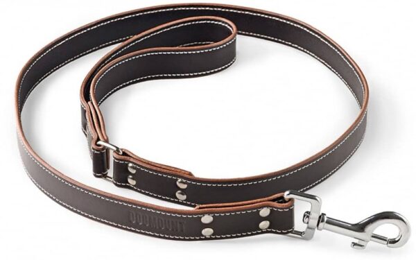 Kožené vodítko pro psa hnědé