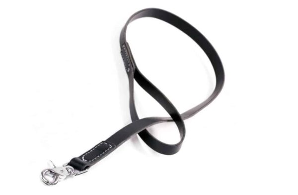 Černé kožené vodítko pro psa s prošíváním 1