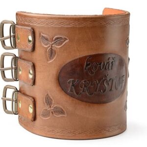 Kožený stahovací náramek pro podporu zápěstí - bandáž