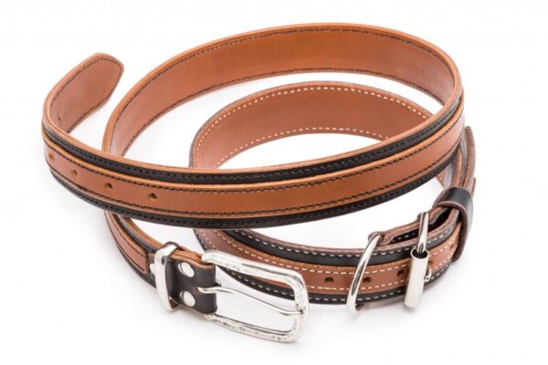 Kožený obojek a kožený opasek v setu Maronero - 3410414dc4ffd7fa5ce2d88e8