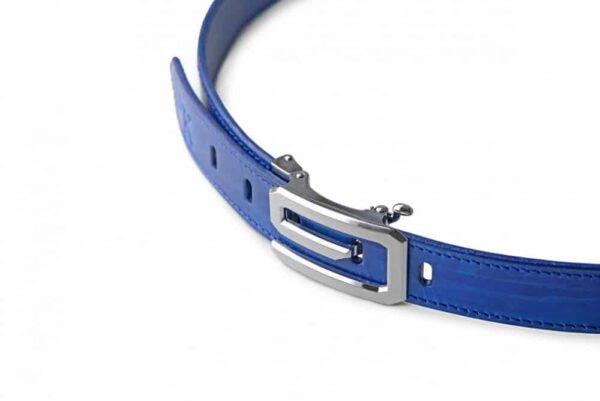 Modrý kožený opasek - 402bb25b9da782decfac1fab0