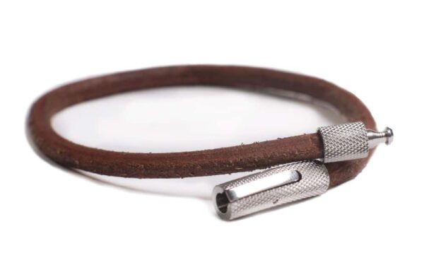 Kulatý kožený náramek na ruku 4 mm