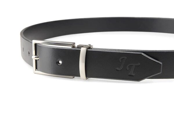 Černý kožený opasek k obleku - 733dcc8e7bc1d1028eb0afb51