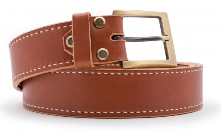 Kožený opasek Brastro, hnědý