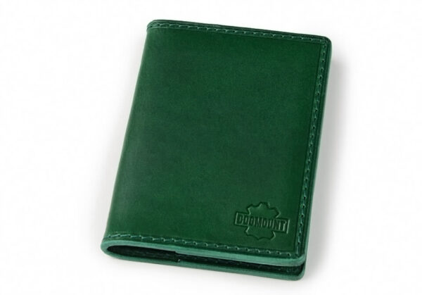 Kožený obal na kreditní kartu Cursa zelený