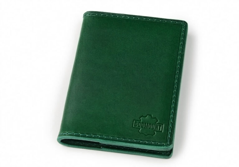 Kožený obal na kreditní kartu Cursa zelený