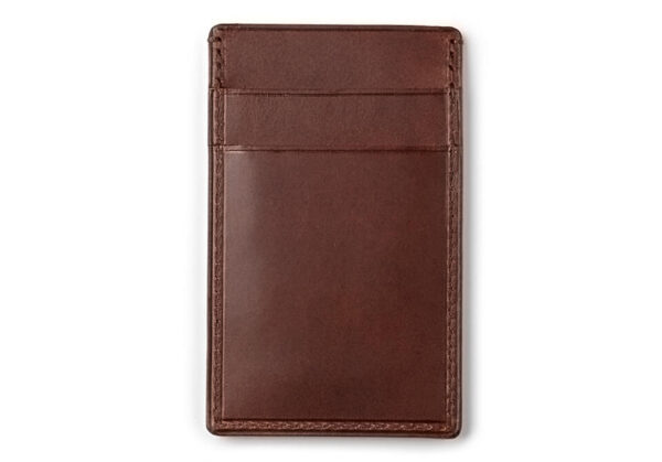 Hnědé kožené pouzdro na platební karty Virgo - dsc 6612 f