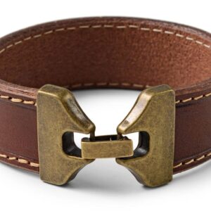 Plochý kožený náramek 25 mm