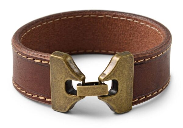 Plochý kožený náramek 25 mm