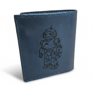 Dětská kožená peněženka s vlastním motivem z pravé hovězí kůže. Ruční výroba Lethior