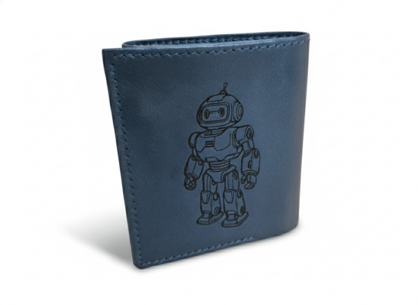 Dětská kožená peněženka s vlastním motivem z pravé hovězí kůže. Ruční výroba Lethior