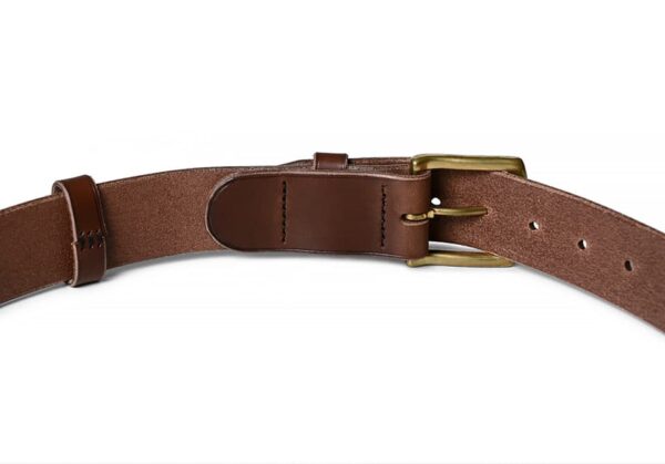 Kožený opasek s mosaznou sponou - dsc 7886