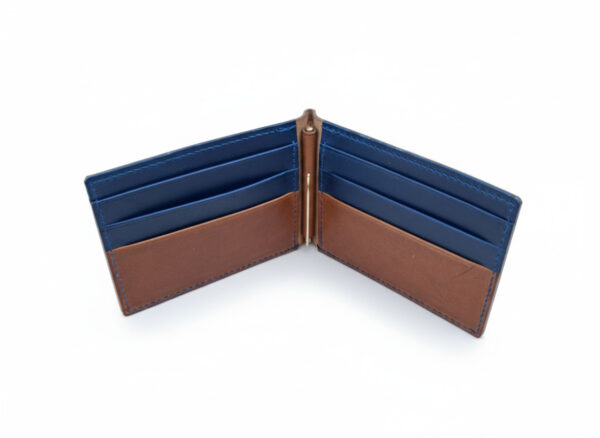 Kožená dolarovka s klipem na bankovky dvoubarevná - kozena penezenka s klipem dolarovka